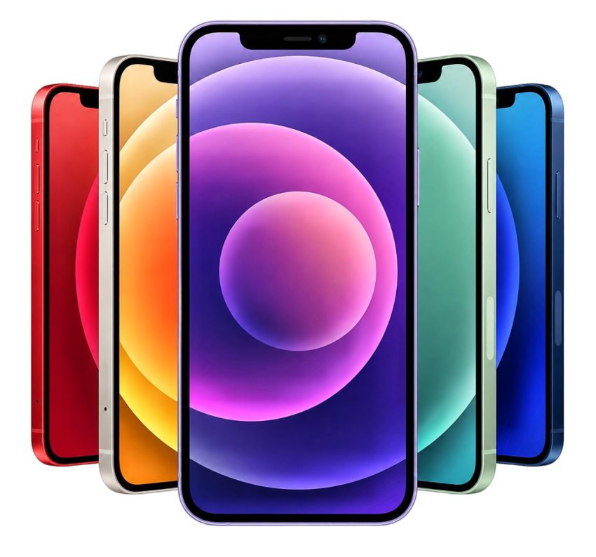 Apple iPhone 12 Color Fan Array Transparent PNG