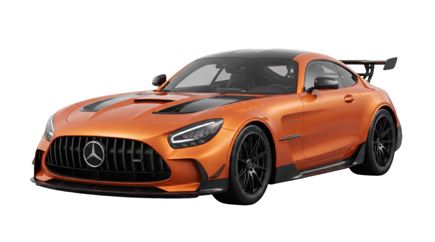 Orange Mercedes-AMG GT Black Series PNG Transparent Background