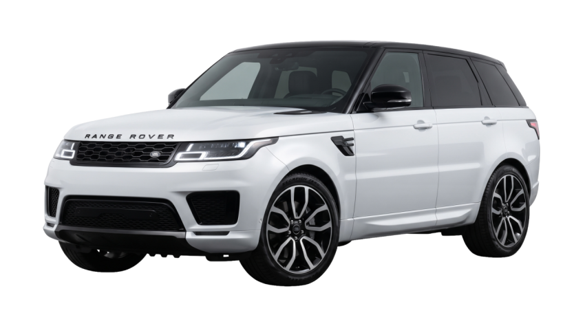 White Range Rover Luxury SUV Isolated Transparent PNG
