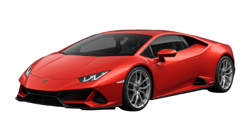 Red Exotic Sports Car PNG Isolated on Transparent Background