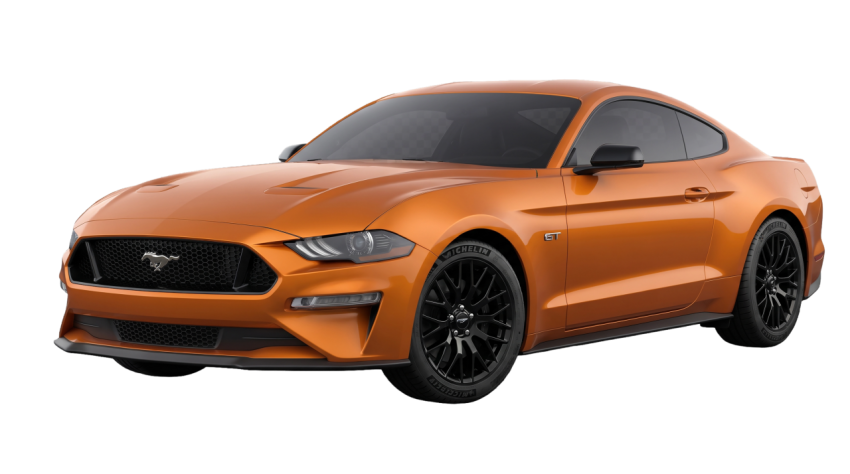 Orange Sports Coupe GT PNG Transparent Background
