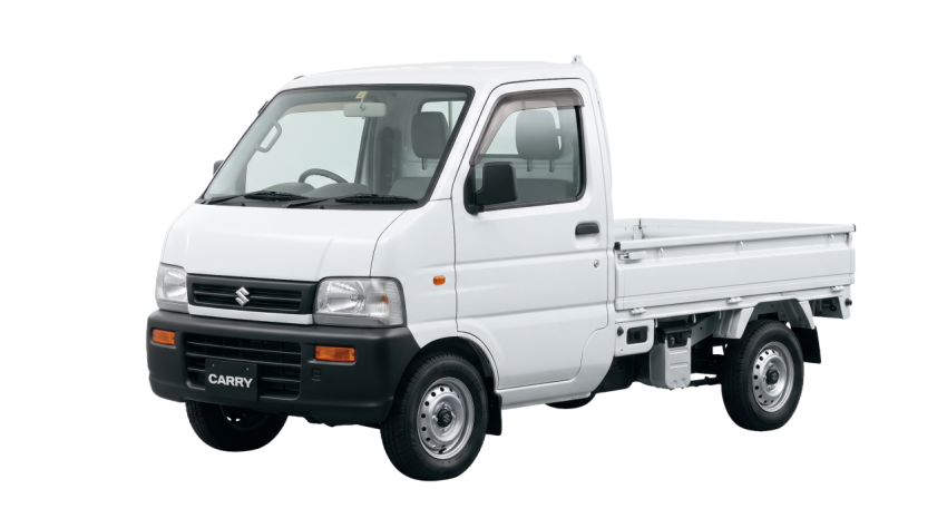 White Suzuki Carry Mini Pickup Truck Isolated PNG