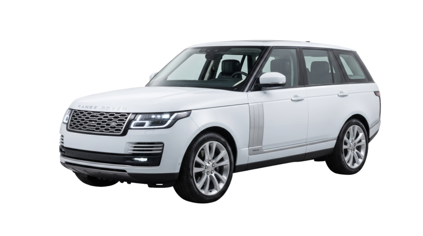 White Range Rover Luxury SUV Isolated PNG