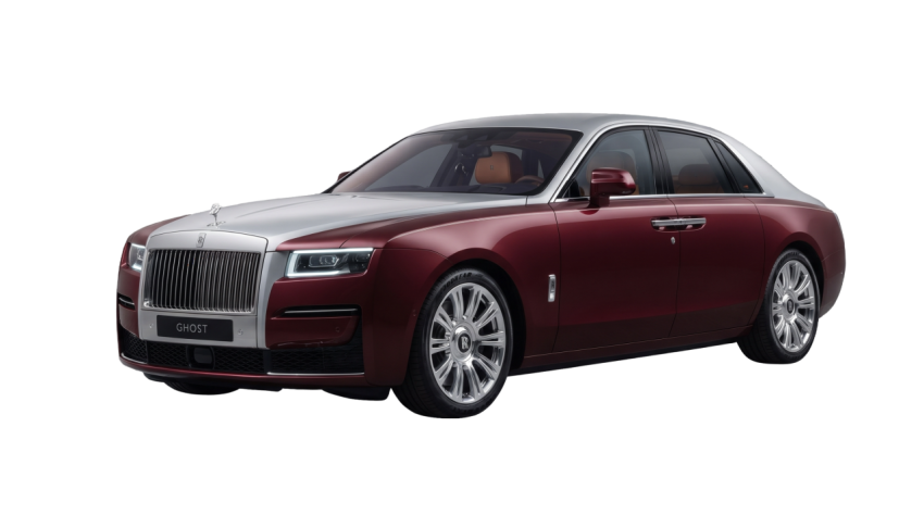 Rolls-Royce Ghost Luxury Sedan Isolated PNG Transparent Background