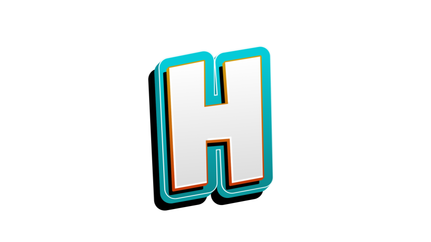 Letter H logo design