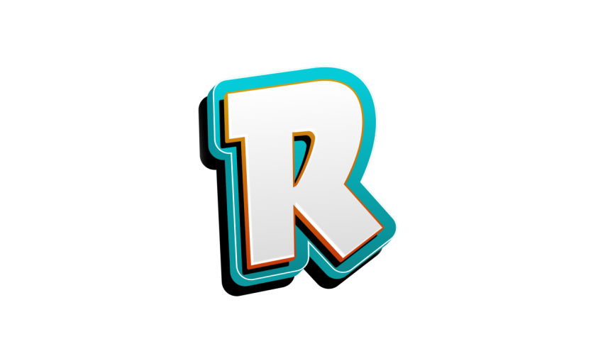 letter R logo design PNG