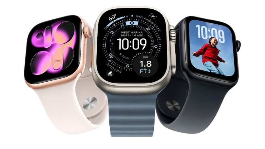 Apple Watch Ultra and Series Trio Lineup Transparent PNG