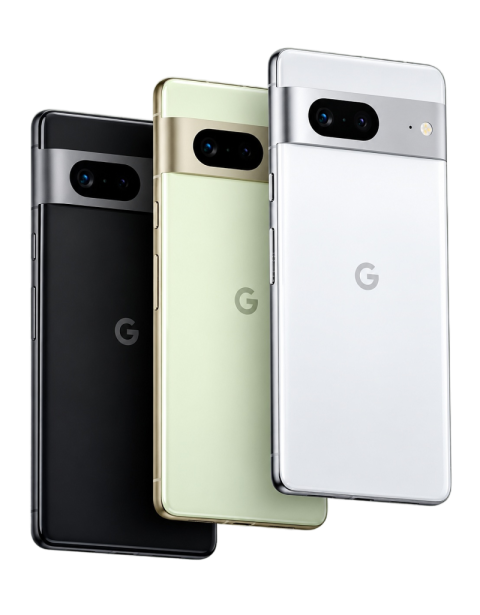 Google Pixel 7 Series Smartphone Trio Transparent PNG
