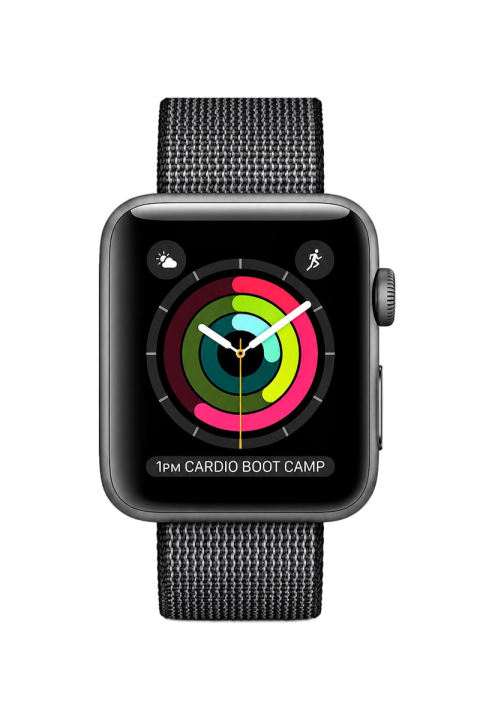 Apple Watch Space Gray Black Loop Band Transparent PNG