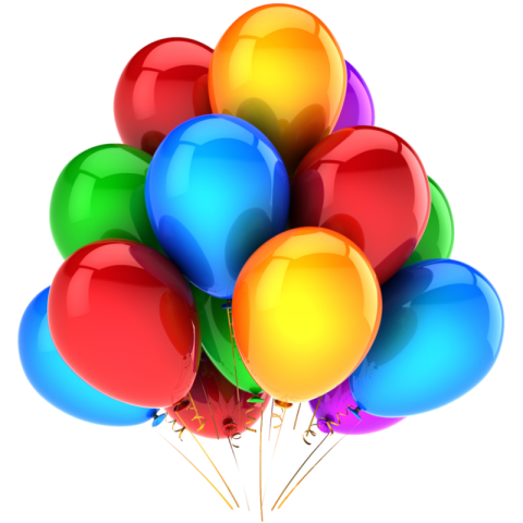 Happy birthday balloons design PNG image