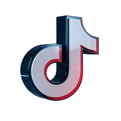 Tiktok 3D Logo PNG Dowload Free