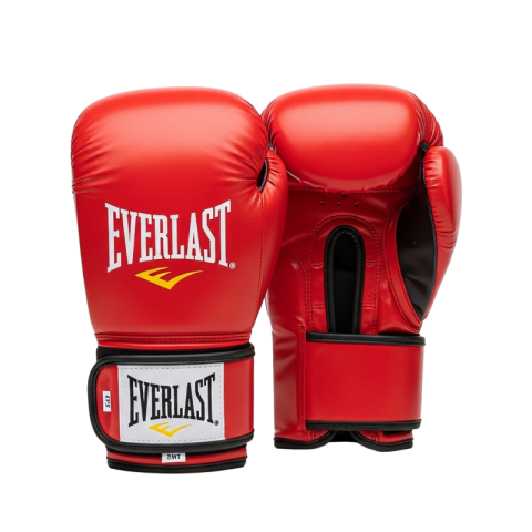 Red Everlast Boxing Gloves PNG – Professional Sports Gear