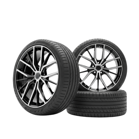 Premium Sports Car Alloy Wheels & Tires PNG