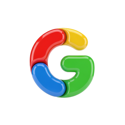Google Logo 3D Glossy Letter G (PNG)