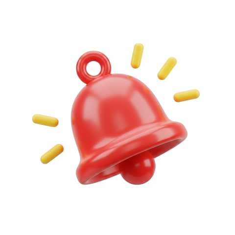 3D Notification Bell Icon