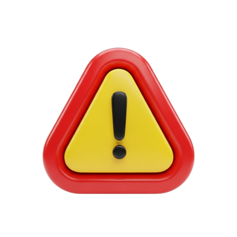 Warning Triangle Icon – Exclamation Mark Alert PNG