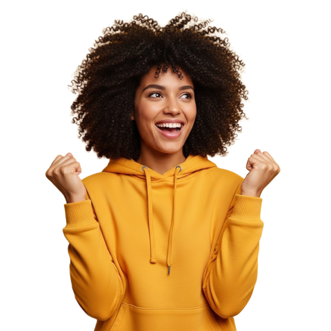 Happy Woman Celebrating Success