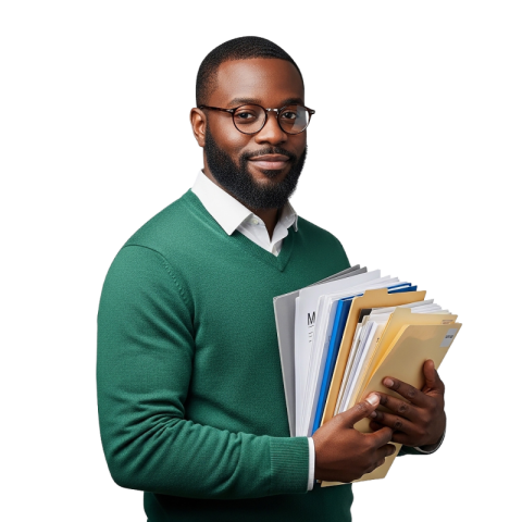 Professional Man Holding Documents