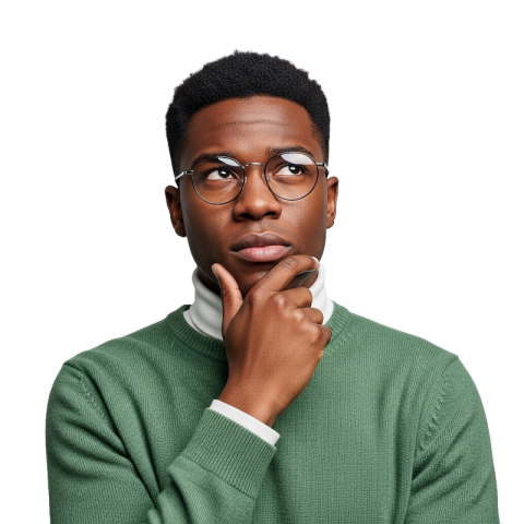 A Thoughtful Man with Glasses