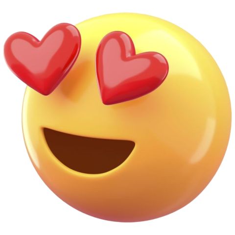 Love emogi sticker PNG image