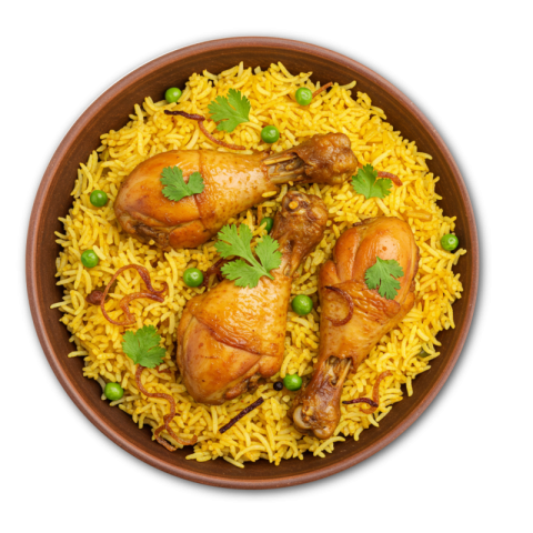 Bowl of chiken biriyani food's,dishes PNG Image