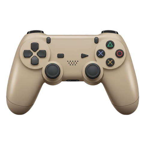 Gold-colored Sony Controller for PS4 PNG Image