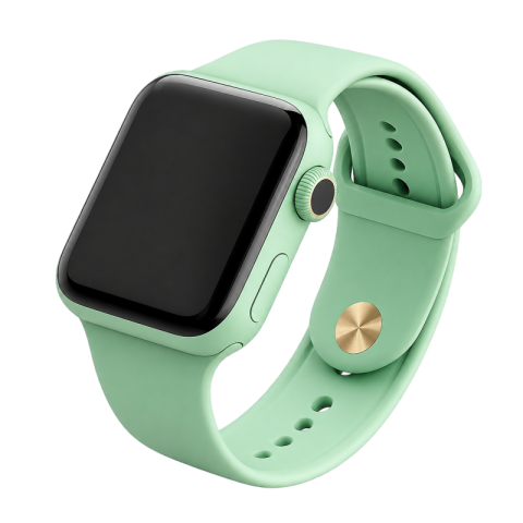 Green Smartwatch with Black Screen PNG
