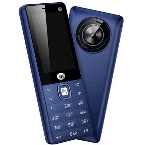 itel 4G Keypad Phone PNG – Blue Feature Mobile