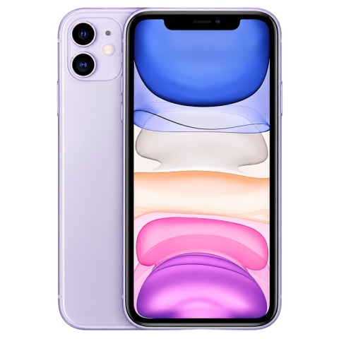 Iphone Purple Smartphone PNG – Dual Camera Mobile Phone