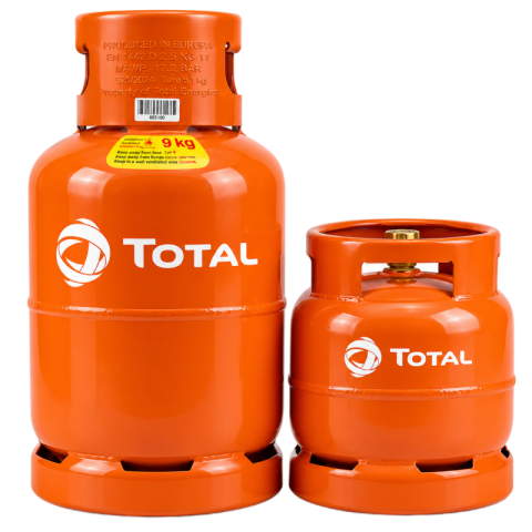 Set of Orange LPG Gas Cylinders PNG