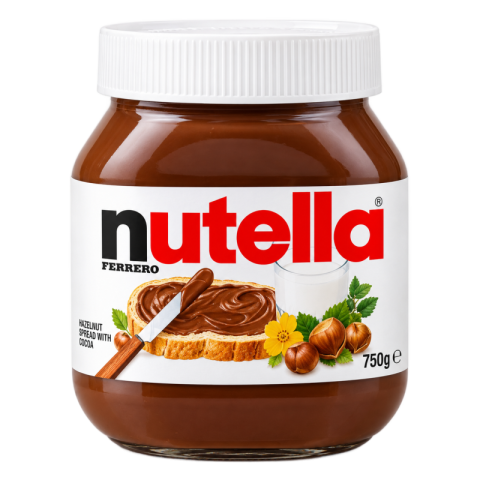 Nutella Ferrero Hazelnut Spread Jar PNG