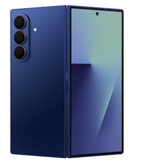 Samsung Galaxy Z Fold Style Foldable Smartphone PNG – Front & Back View