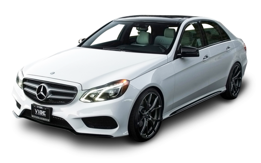 White Mercedes Benz PNG image