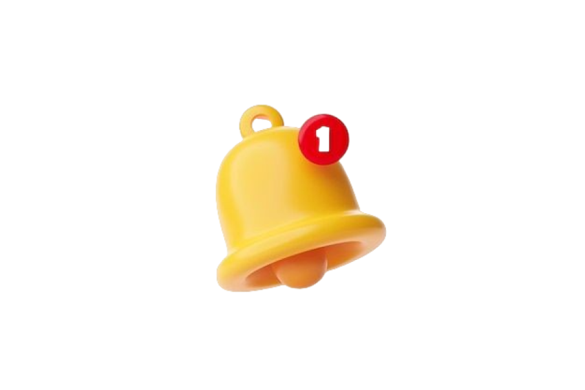 Notification bell icon PNG image