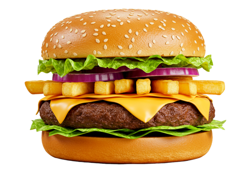Classic Hamburger Fresh Veg Transparent PNG Image