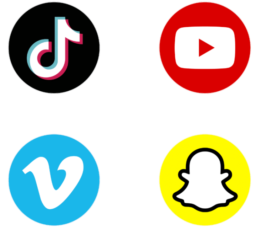 Social media logo and icons PNG image