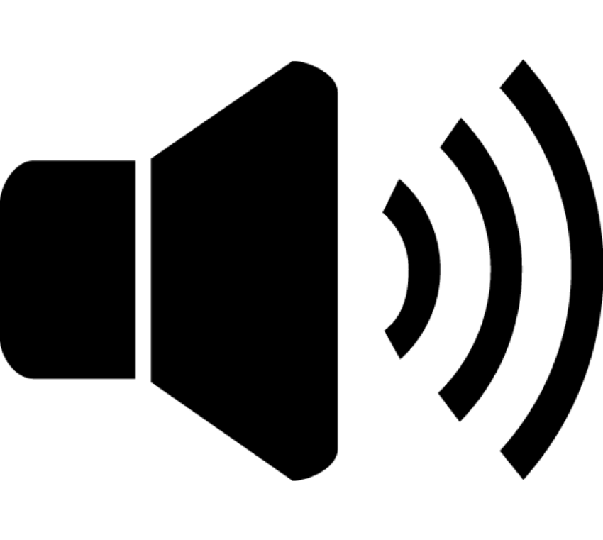 A black Volume Icon PNG image