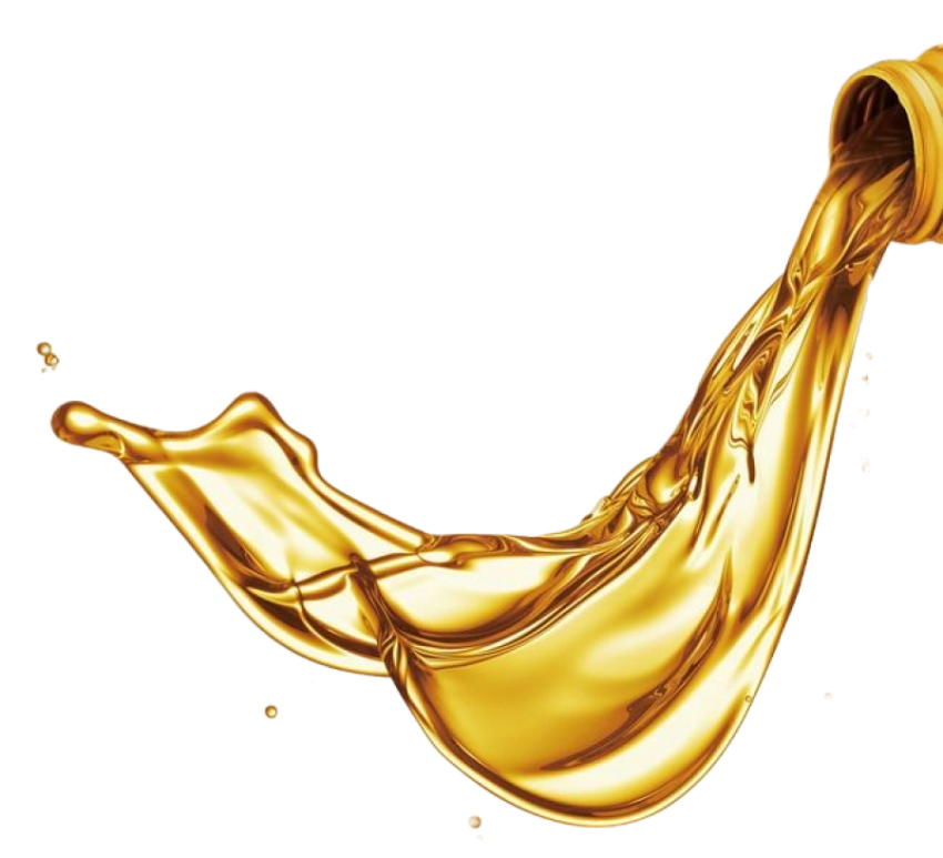 Golden engine oil PNG image