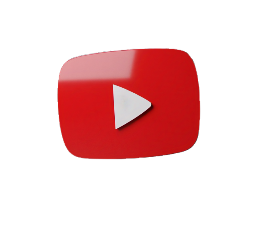 Youtube 3D icon PNG image