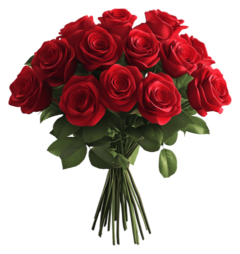 Red rose flowers bouquet PNG Image
