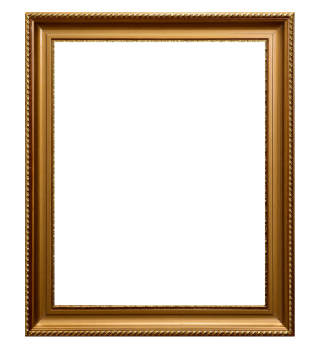 square brown golden frame transparent image