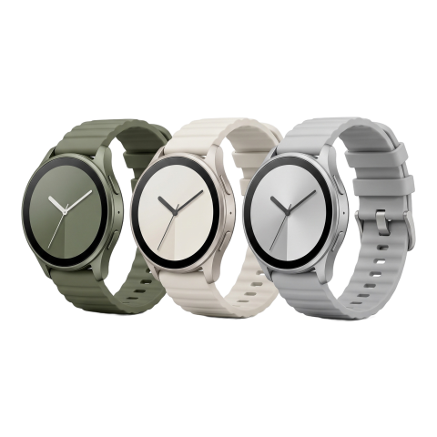 Smartwatch Trio with Interchangeable Straps PNG