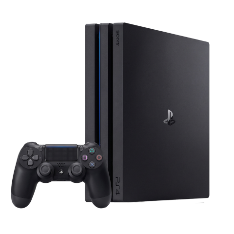 PlayStation 4 Pro Console and Controller PNG