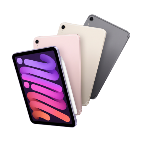 Colorful Tablet Devices Stack PNG
