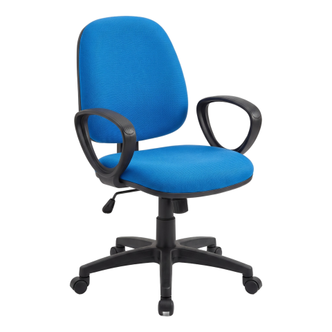 Light Blue Swivel Office Chair PNG
