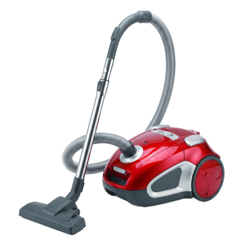 Modern Red Cylinder Vacuum Cleaner PNG