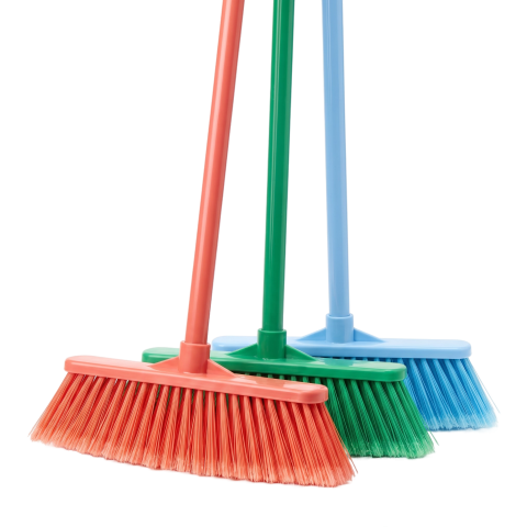 Colorful Household Floor Brooms PNG
