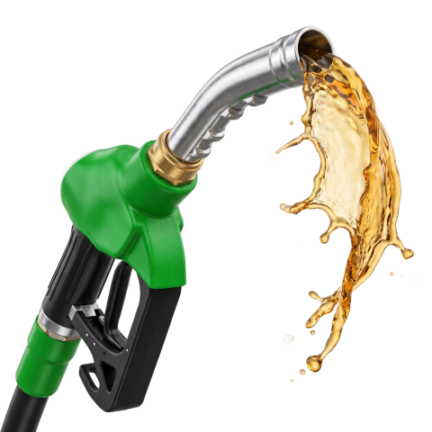Fuel Nozzle Splashing Gasoline PNG